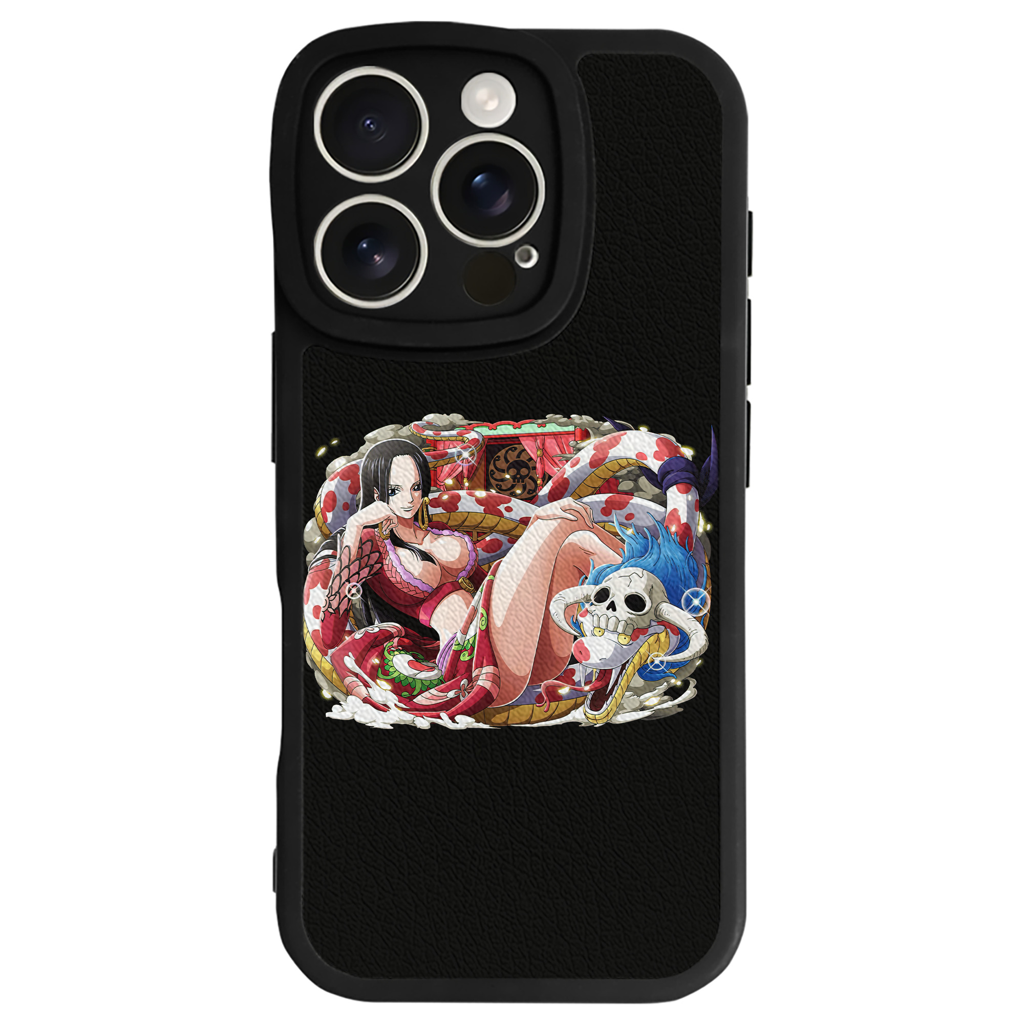 （画像用） ワンピース ボア・ハンコック ONE PIECE Boa·Hancock 【iPhone 16シリーズ対応】シリコンスマホケース（レザー調） 材質：シリコン